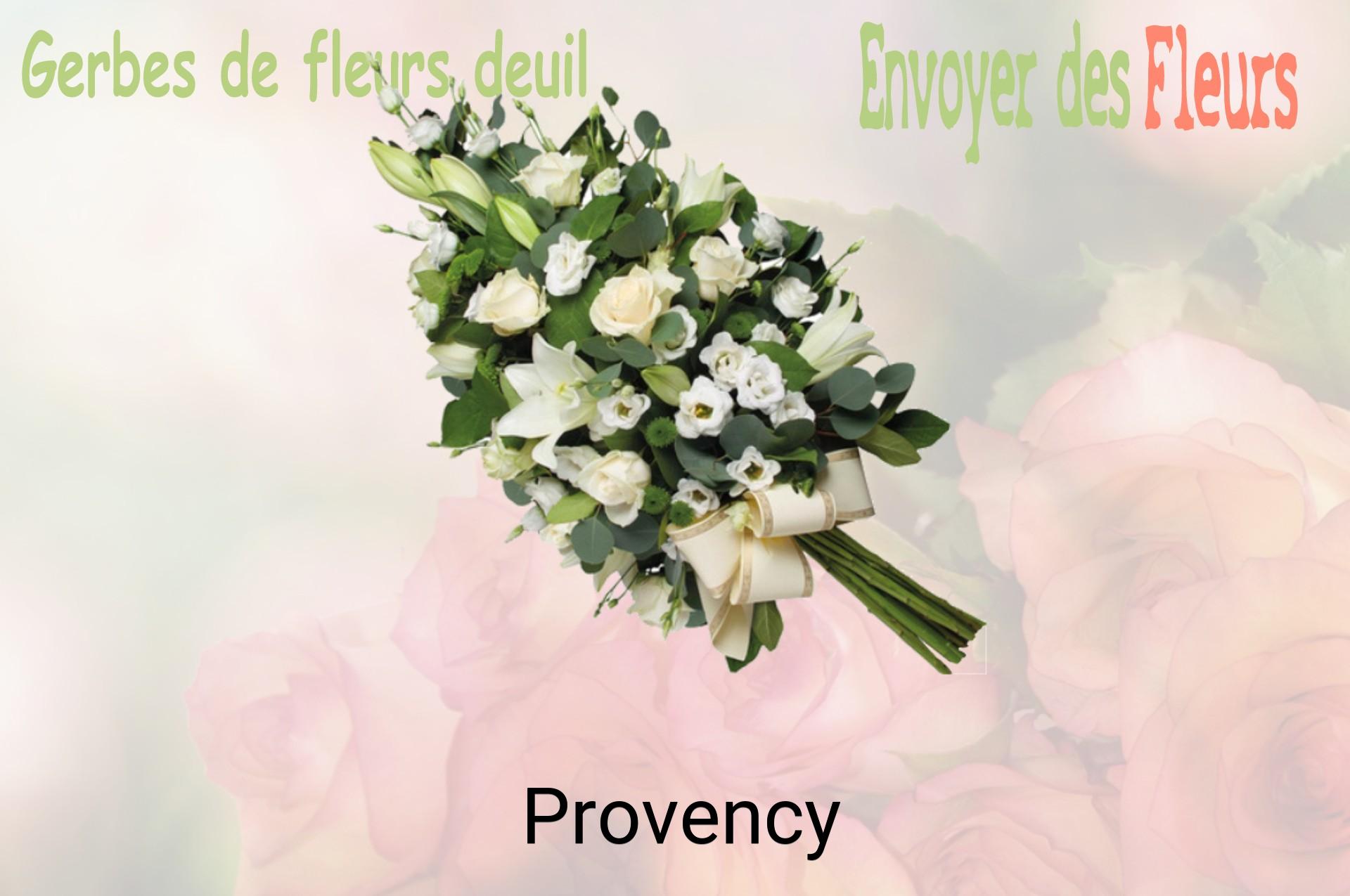 Gerbe de fleurs de deuil livrée à Provency